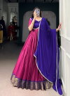 Ynf5008 Aura Silk Zari Weaving Work Gown With Dupatta Wholesale Price In Surat